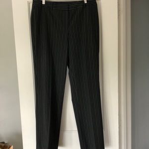Evan-Picone, straight leg, pinstriped dress pants. Size 10P. Stretch. Preowned.